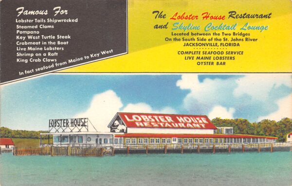 Jacksonville Florida Lobster House Restaurant & Skyline Cocktail Lounge, Color Linen PCU9953