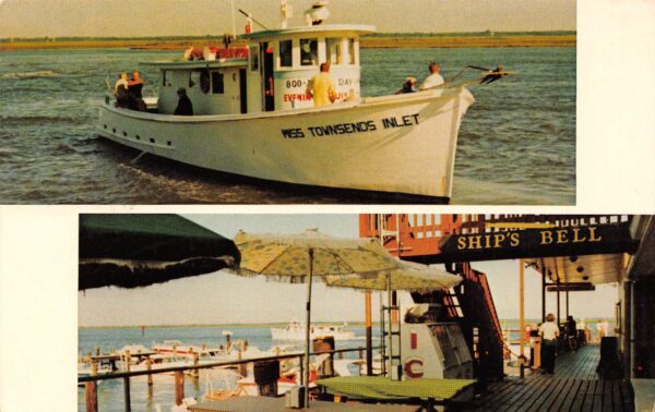 Sea Isle City New Jersey John's Pier, Multi-View Chrome Vintage Postcard U9960
