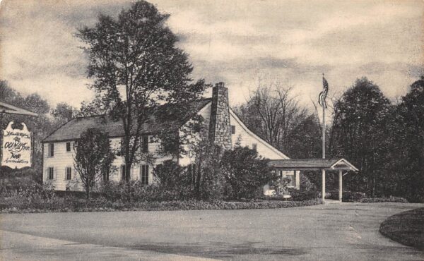 Bernardsville New Jersey Old Mill Inn, B/W Lithograph Vintage Postcard U9967