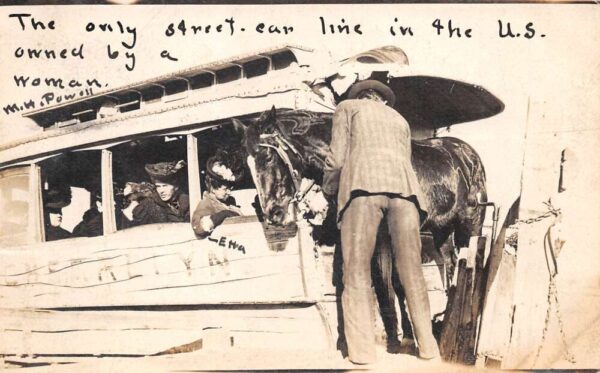Montclair Colorado Cherrelyn Horse Street Car Real Photo Postcard AA70660