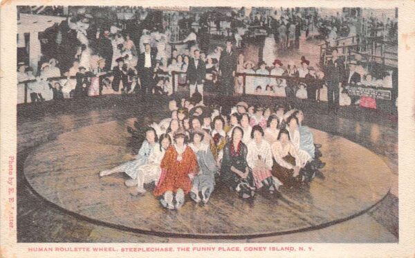 Coney Island New York Human Roulette Wheel, Steeplechase, The Funny Place, PCU10091