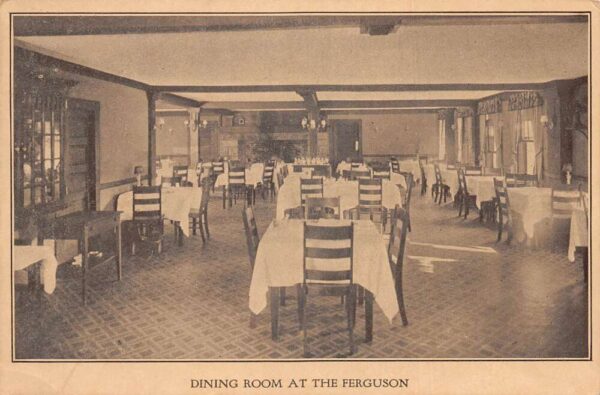 Hyannis Massachusetts The Ferguson Dining Room Vintage Postcard AA70702