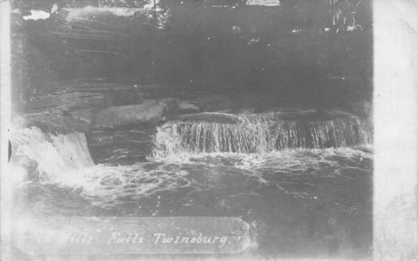 Twinsburg Ohio Old Mills Falls Real Photo Vintage Postcard AA70711