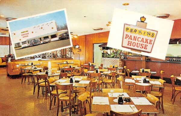 Spring Lake Heights New Jersey Perkins Pancake House, Chrome Vintage PC U10133