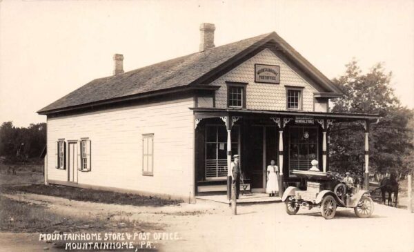 Mountainhome Pennsylvania Store and Post Office Real Photo Postcard AA70762