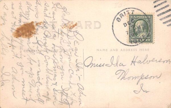 Bismarck North Dakota Train Station Real Photo Vintage Postcard AA70766 - Image 2