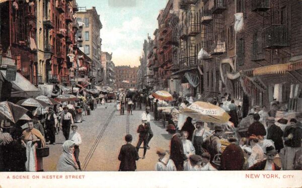 New York City Hester Street Market Scene Vintage Postcard AA70786