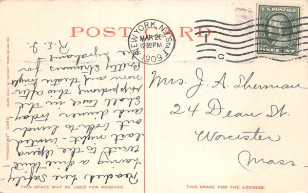 New York City Chinatown Street Scene Detroit Pub Vintage Postcard AA70790 - Image 2