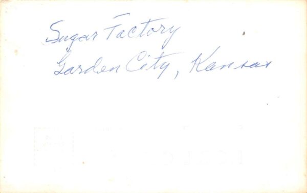 Garden City Kansas Sugar Factory Real Photo Vintage Postcard AA70813 - Image 2