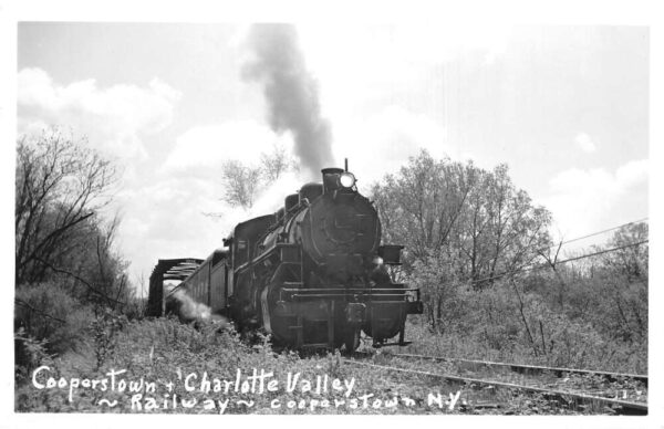 Cooperstown New York Charlotte Valley Railway Real Photo Postcard AA70820