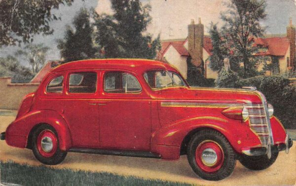 1937 Pontiac Silver Streak Sedan Car Auto Advertising Vintage Postcard AA70826