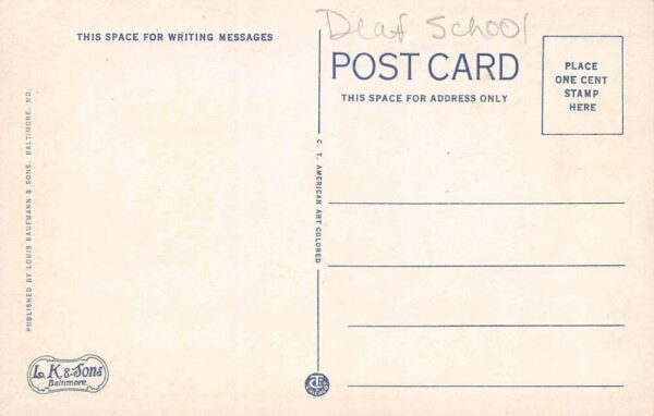 Staunton Virginia Stuart Hall, White Border Vintage Postcard U10257 - Image 2