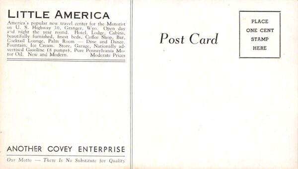 Granger Wyoming Little America Travel Center, Covey Gas & Oil Co. PC U10285 - Image 2