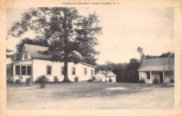 Eldred New York Foscolo's Hunter's Lodge, B/W Photo Print Vintage PC U10306