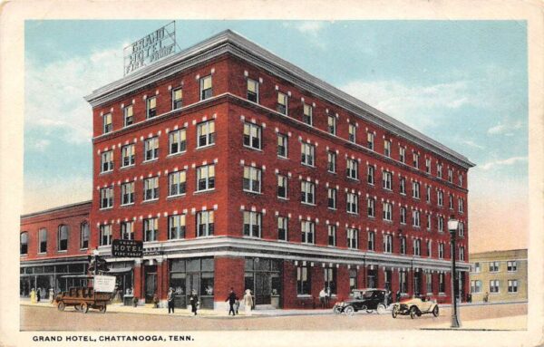 Chattanooga Tennessee Grand Hotel, White Border Vintage Postcard U10338