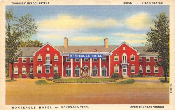 Monteagle Tennessee Monteagle Hotel, Color Linen Vintage Postcard U10342