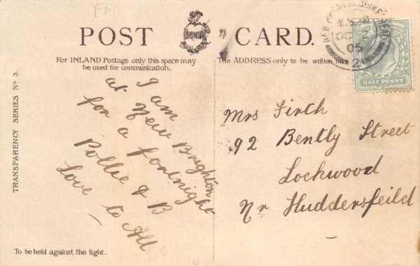 Liverpool England St Nicholas Church Hold to Light Vintage Postcard AA71061 - Image 2
