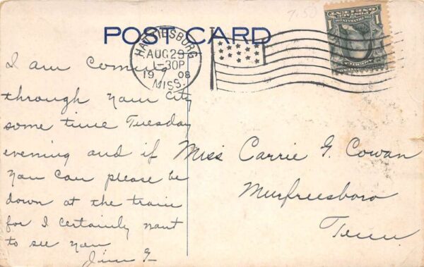 Nashville Tennessee Home of President Andrew Jackson Vintage Postcard AA71112 - Image 2