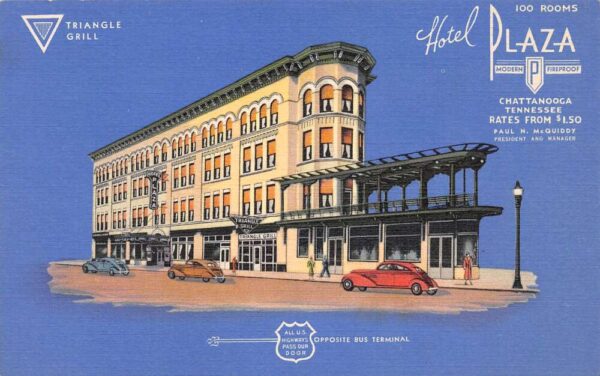 Chattanooga Tennessee Hotel Plaza & Triangle Grill, Color Linen PC U10598