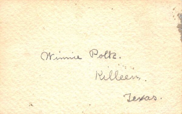 Christmas Greetings Girl in Blue Painted Hand Made Vintage Postcard AA71189 - Image 2