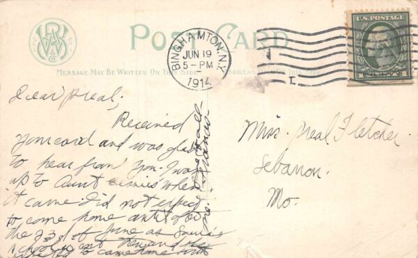 Binghamton New York State Hospital Gardens Vintage Postcard AA71241 - Image 2