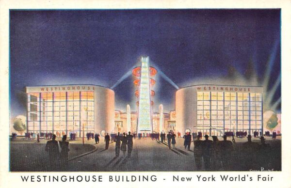 1939 New York Worlds Fair Westinghouse Building Vintage Postcard AA71244