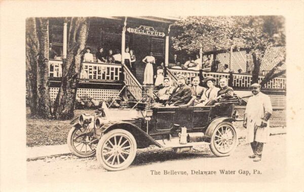 Delaware Water Gap Pennsylvania The Bellevue And Car Real Photo Postcard AA71248