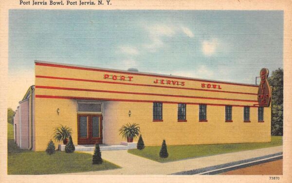 Port Jervis New York Port Jervis Bowl Bowling Alley Vintage Postcard AA71307