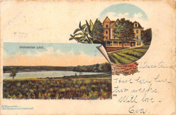 Yulan New York Washington Lake and Oakdene Vintage Postcard AA71319