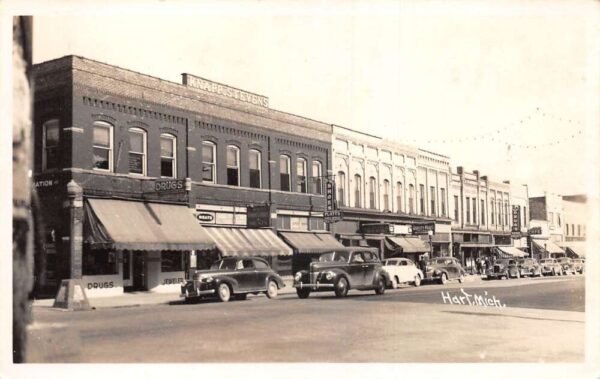 Hart Michigan Business District Street Scene Real Photo Postcard AA71330