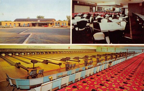 Pontiac Michigan Huron Bowl Lanes Bowling Alley Vintage Postcard AA71358