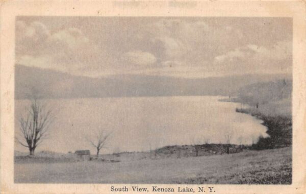 Kenoza Lake New York South View Of Lake, B/W Photo Print Vintage PC U10674
