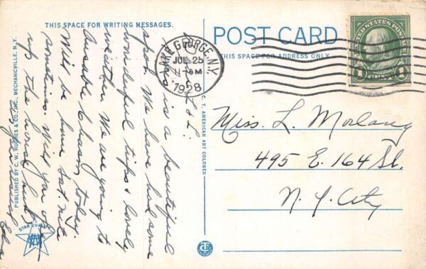 Lake George New York Paradise Bay, White Border Vintage Postcard U10675 - Image 2