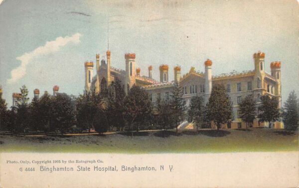 Binghampton New York Binghampton State hospital, Undivided Back Postcard U10684