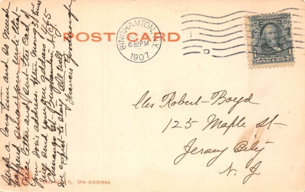 Binghampton New York Binghampton State hospital, Undivided Back Postcard U10684 - Image 2