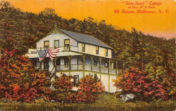 Mattewan New York "Sans Souci" Cottage, Mt. Beacon, Vintage Postcard U10689
