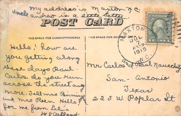Maxton North Carolina Presbyterian Church Vintage Postcard AA71458 - Image 2