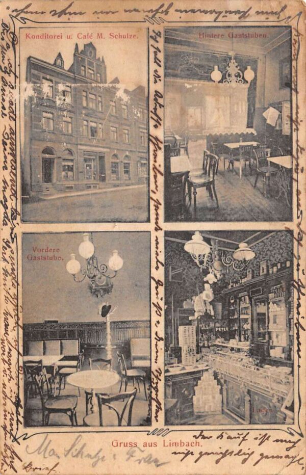 Limbach Germany Konditorei Cafe Views Vintage Postcard AA71470