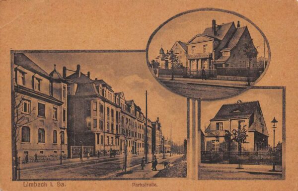Limbach Germany Parkstrasse Street Scene Vintage Postcard AA71475