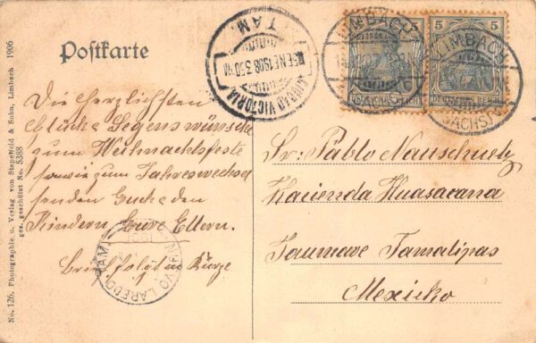 Limbach Germany Sachsen Jagerstrasse Street Scene Vintage Postcard AA71478 - Image 2