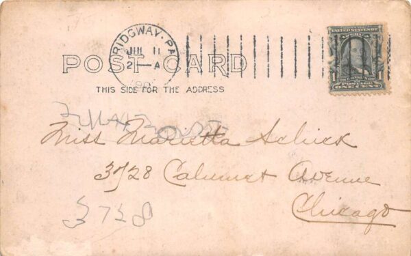 Ridgway Pennsylvania July 4th Parade Real Photo Vintage Postcard AA71495 - Image 2