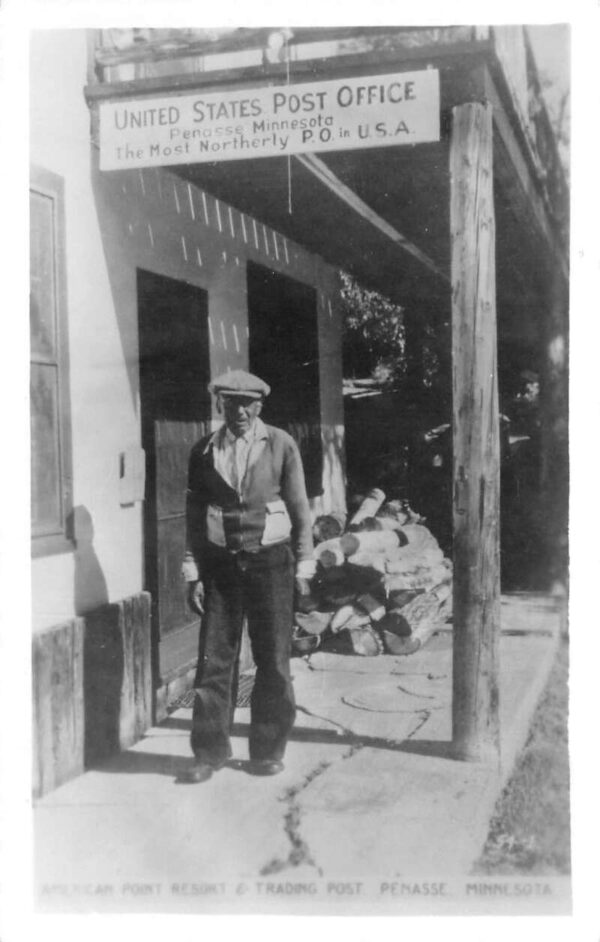 Penasse Minnesota Post Office and Trading Post Real Photo Postcard AA71506