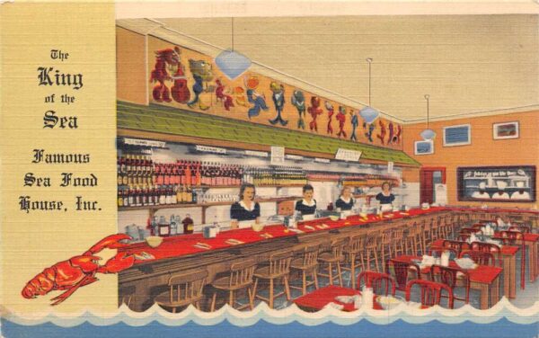 New York City New York The King Of The Sea Restaurant, Color Linen PC U10861