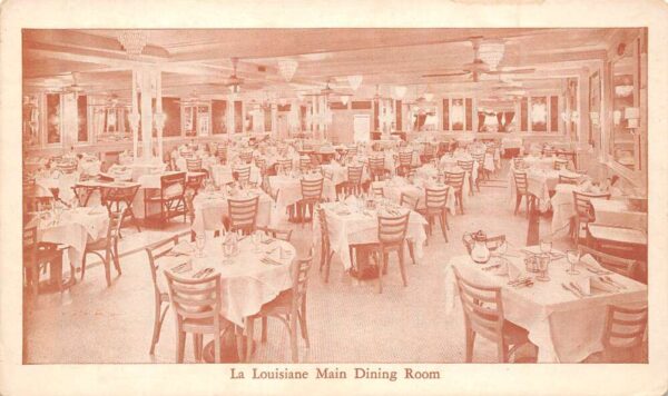 New Orleans Louisiana La Louisiane French Creole Restaurant, Divided Back PCU10883