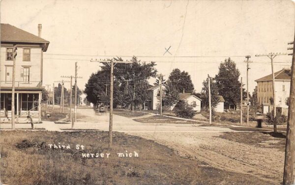 Ketsey Michigan Third Street Real Photo Vintage Postcard AA71662