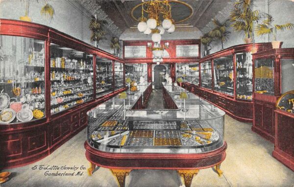 Cumberland Maine ST Little Jewelry Store Interior Plates Destroyed PC AA71663
