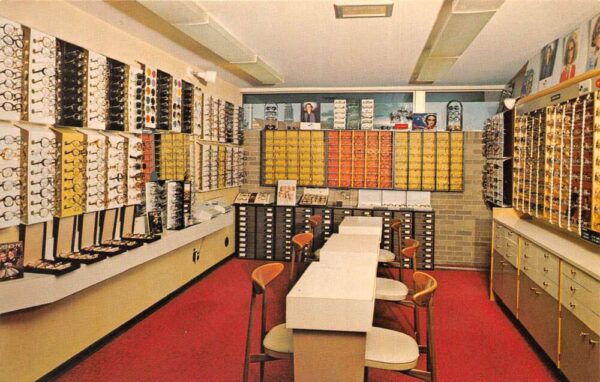 Wayne Michigan Kerwin Vision Clinic Shop Interior Vintage Postcard AA71679