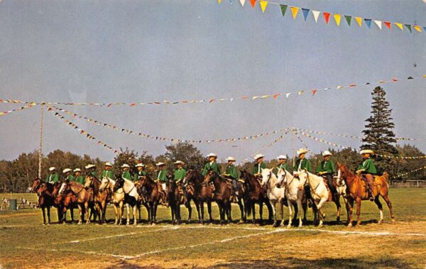 Charlevoix Michigan Camp Charlevoix Drill Team Vintage Postcard AA71701