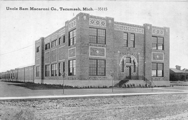 Tecumseh Michigan Uncle Sam Macaroni Co Vintage Postcard AA71735
