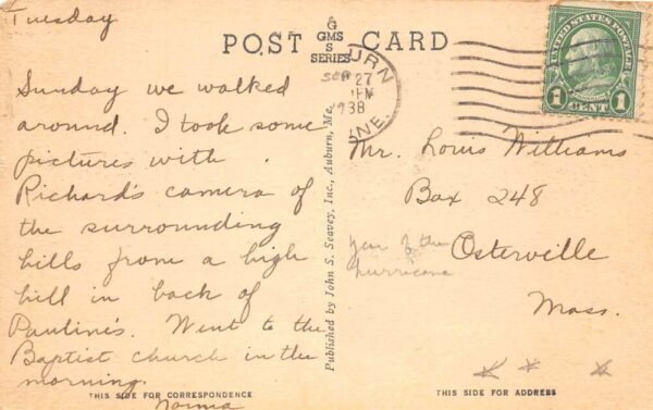 Auburn Maine Seavey's Ice Cream Coke Sign Vintage Postcard AA74670 - Image 2